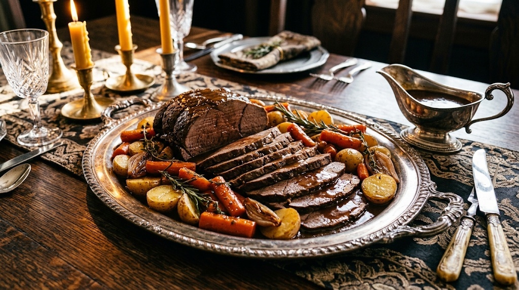 Braised Bottom Round Roast with Root Vegetables